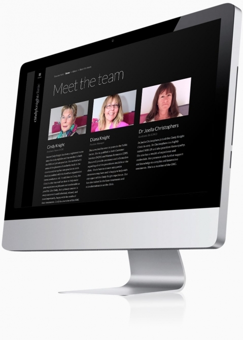 Cindy Knight Clinic (Tonbridge, Kent) - Website Design (Meet the team)