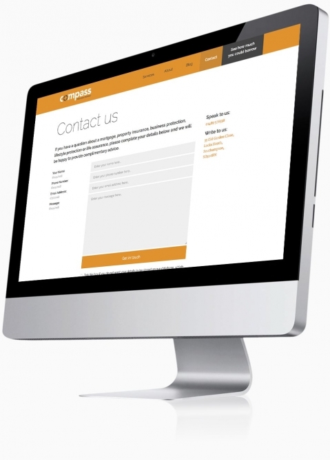 Compass Personal Finance (Southampton) - Website Design (Contact)