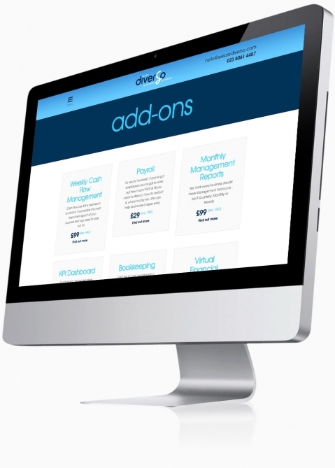Diverso Accountants (Southampton) - Website Design (Add-ons)