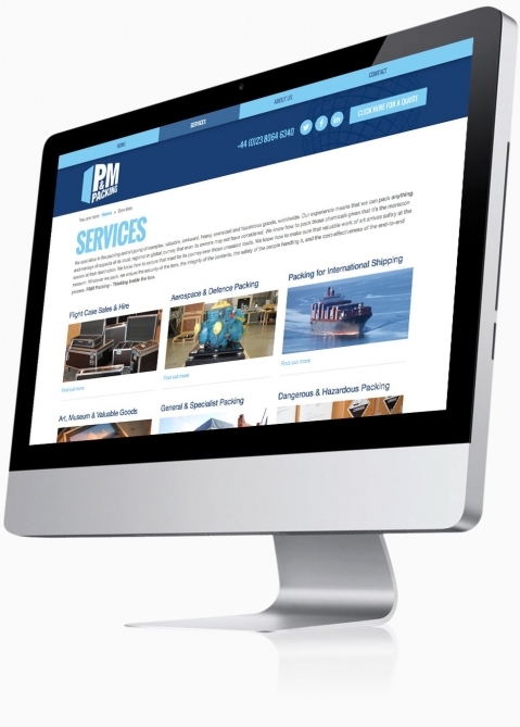 P&M Packing (Southampton) - Website Design (Services)