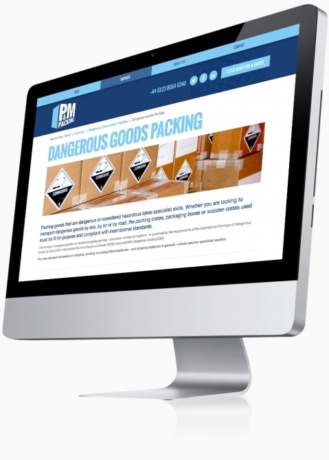 P&M Packing (Southampton) - Website Design (Service Detail)