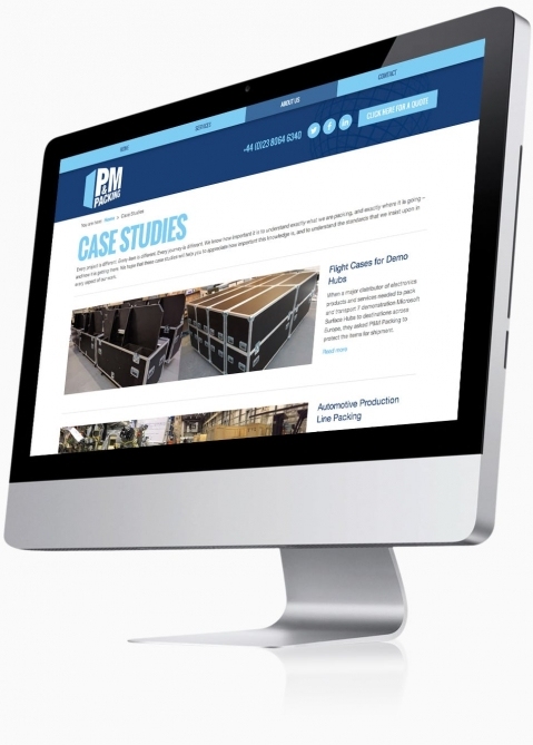 P&M Packing (Southampton) - Website Design (Case Studies)