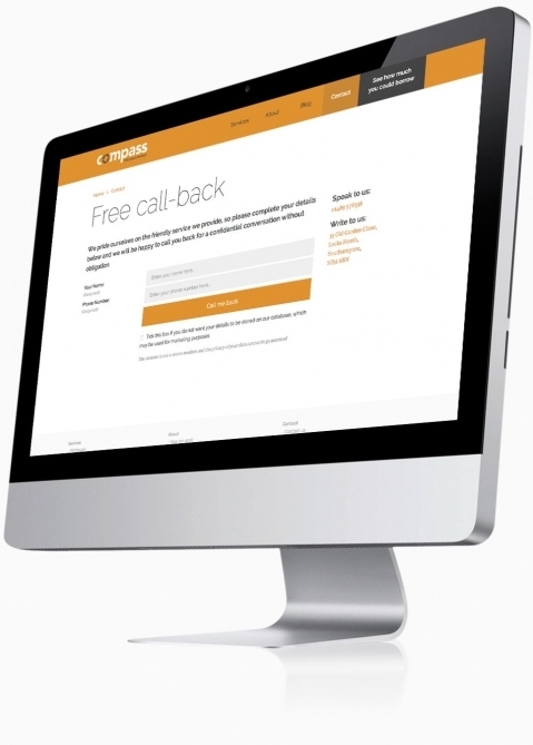 Compass Personal Finance (Southampton) - Website Design (Call-back)