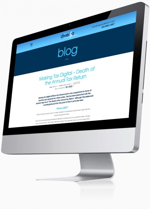 Diverso Accountants (Southampton) - Website Design (Blog)