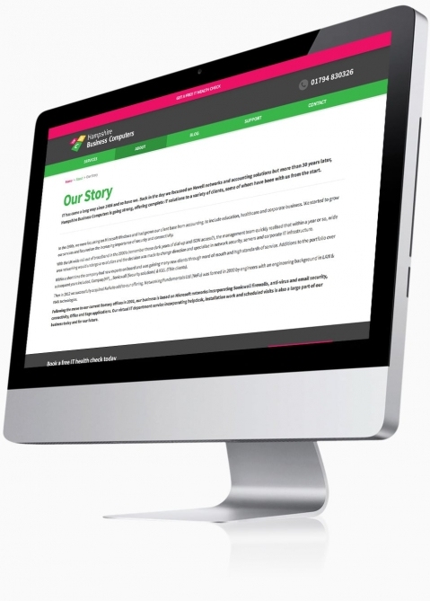 Hampshire Business Computers (Romsey) - Website Design (Our Story)