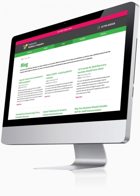 Hampshire Business Computers (Romsey) - Website Design (Blog)