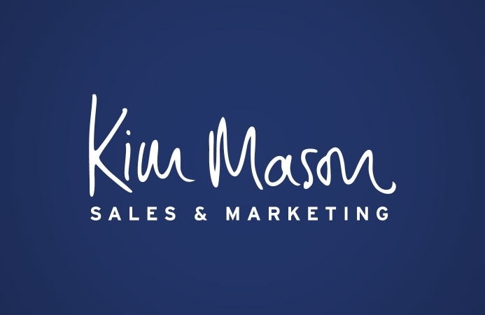 Kim Mason (Winchester) - Logo Design (Blue Background)