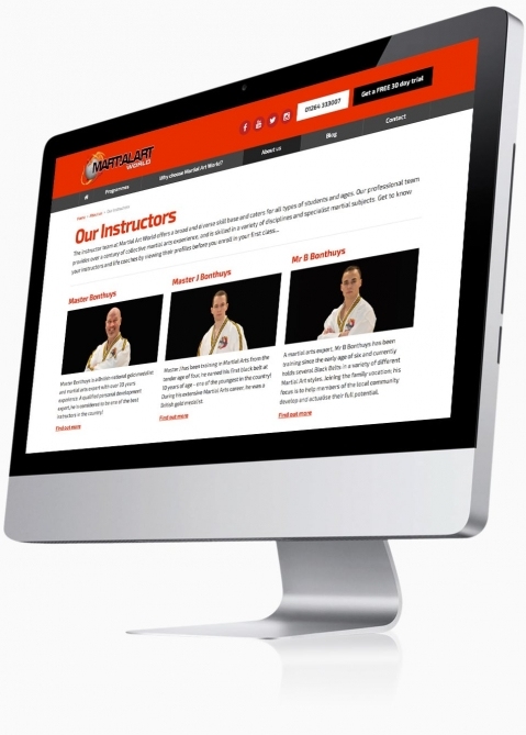 Martial Art World (Andover) - Website Design (Instructors)