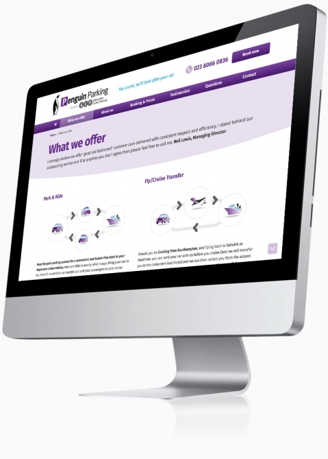 Penguin Cruise Parking (Southampton) - Website Design (What we offer)