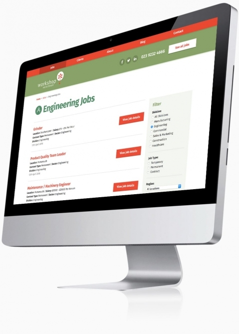 Workshop Recruitment (Portsmouth) - Website Design (All Jobs)