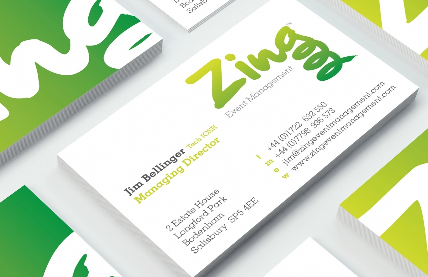Zing Event Management (Salisbury, Business Cards) / Evolve
